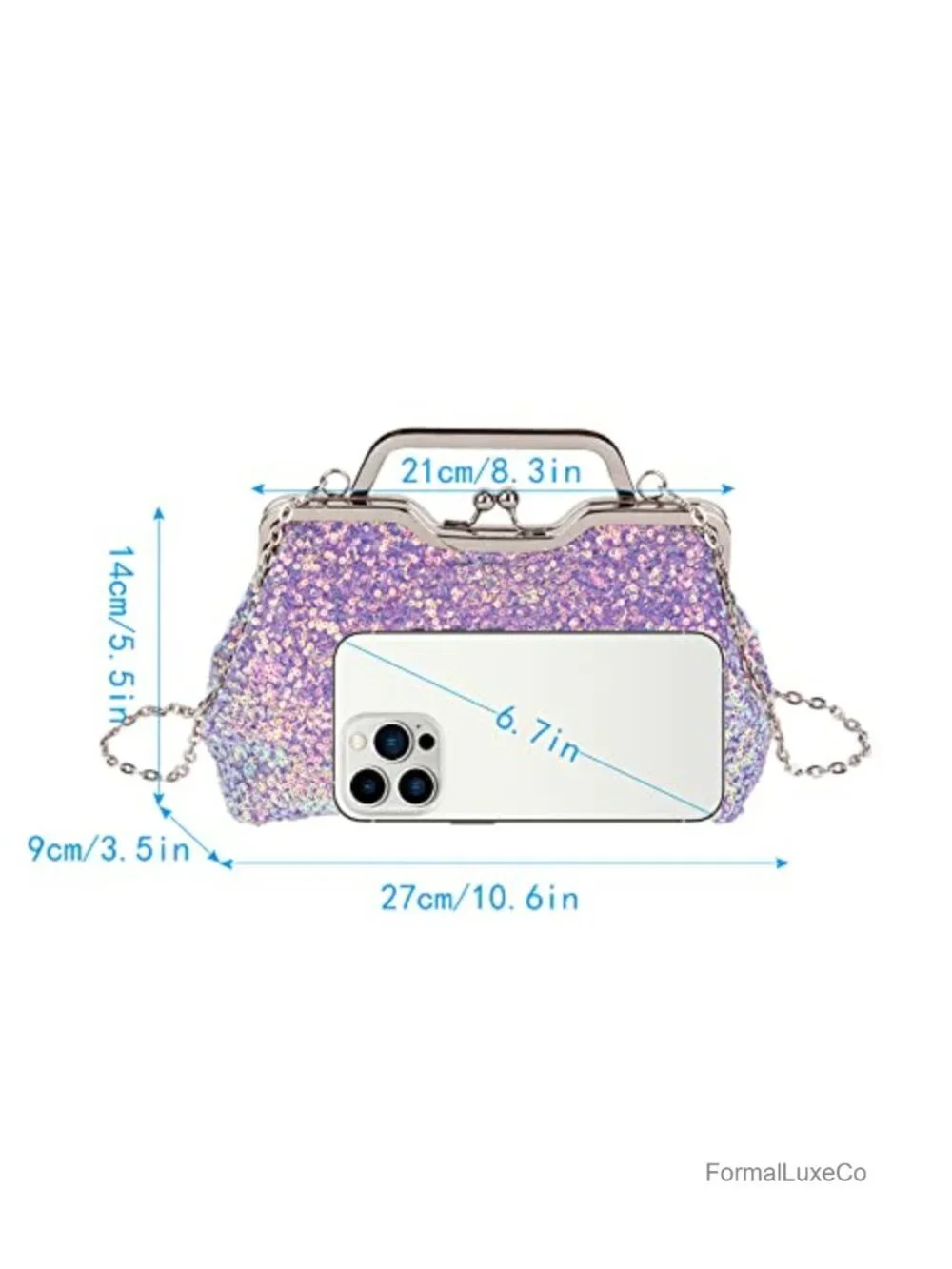 Mermaid Sequins Clutch Sparkling Glitter Evening Crossbody Shell Bag Party Prom